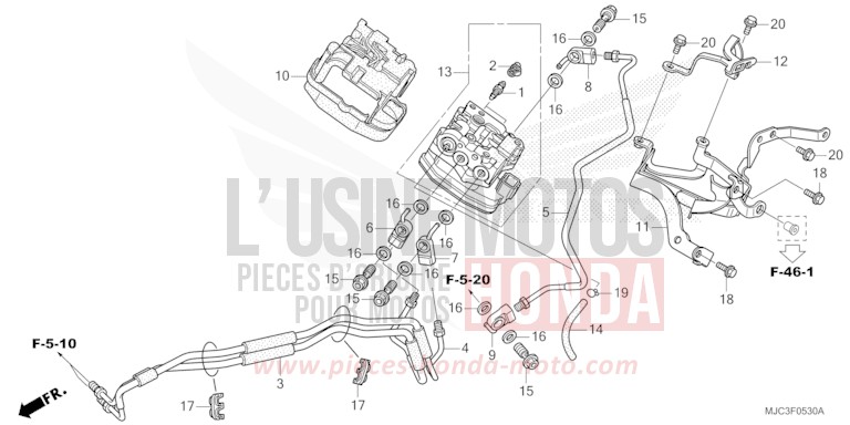 VENTILEINHEIT VORN (CBR600RA) von CBR600RR ABS ROSS WHITE (NH196) von 2013
